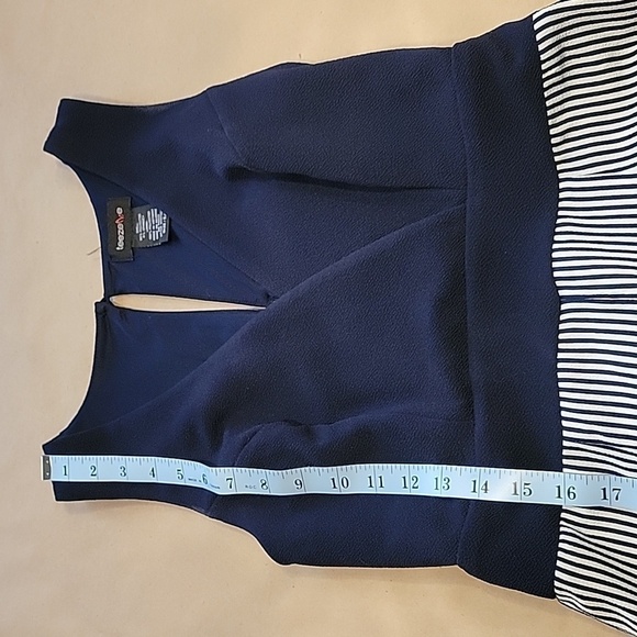 Teeze Me Size 5/6 Navy Blue & White Sleeveless Jumper, Excellent Condition - Picture 11 of 13